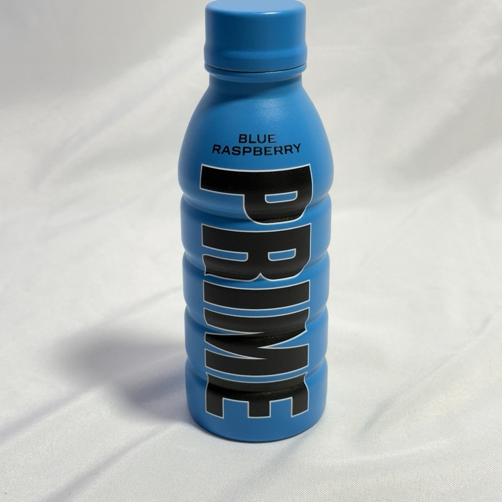 NEW PRIME HYDRATION LIMITED EDITION METAL WATER BOTTLE BLUE RASPBERRY LOGAN PAUL